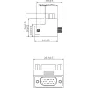 Προσαρμογέας VGA InLine 90° 15 Pin αρσενικό βύσμα / υποδοχή θηλυκή, InLine, 37248I