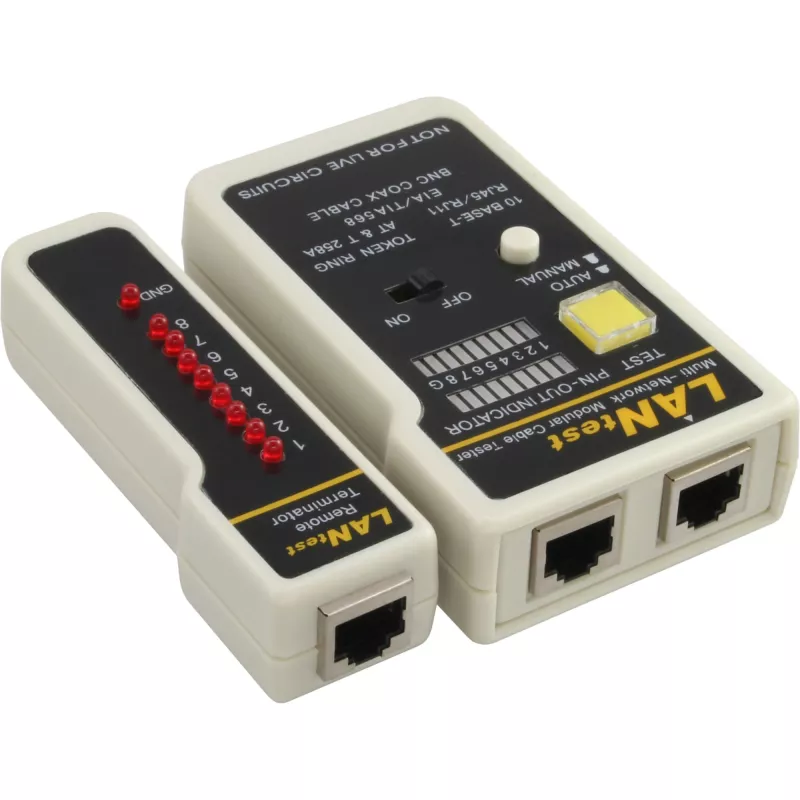 Ελεγκτής καλωδίων δικτύου InLine 79998 για BNC RJ11 RJ45