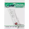Πολύπριζο InLine CEE 7/3, 3 θέσεις, προστασία υπέρτασης, διακόπτης, λευκό