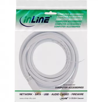 Καλώδιο High Speed HDMI με Ethernet InLine, M/M, λευκό, επιχρυσωμένες επαφές, 5 m