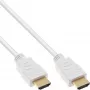 Καλώδιο High Speed HDMI με Ethernet InLine, M/M, λευκό, επιχρυσωμένες επαφές, 3 m