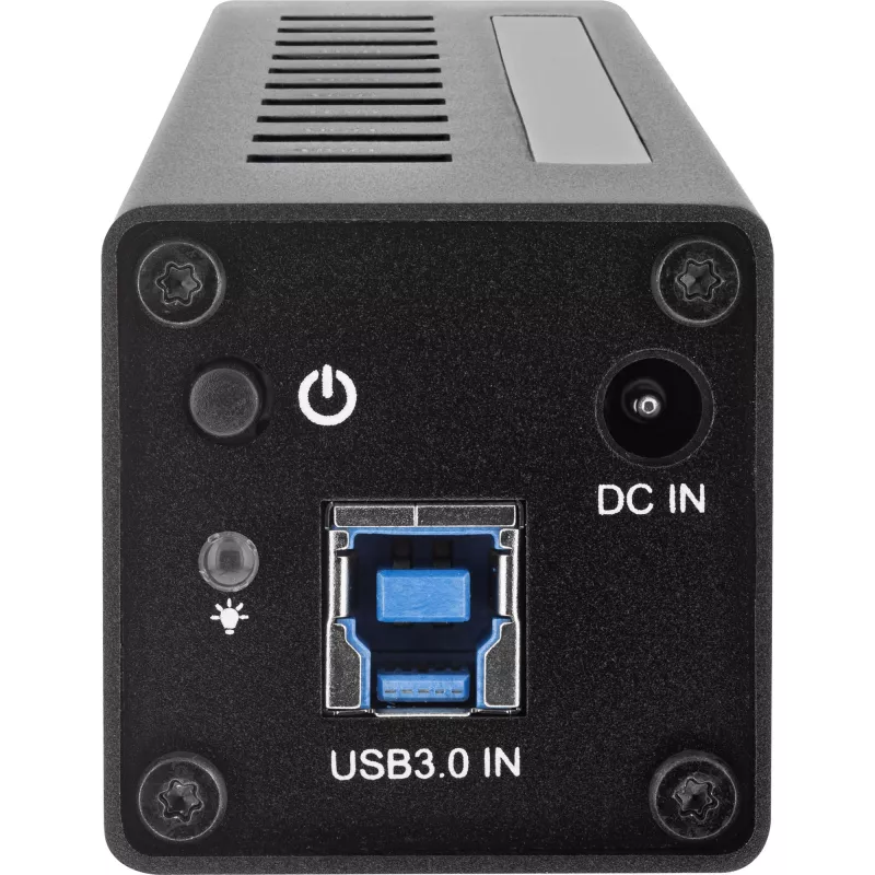 Hub USB 3.0 InLine 10 θυρών θήκη αλουμινίου με τροφοδοτικό 4A, μαύρο
