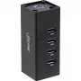 Hub USB 3.0 InLine, 4 θύρες, θήκη αλουμινίου, με τροφοδοτικό 2,5A
