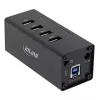 Hub USB 3.0 InLine, 4 θύρες, θήκη αλουμινίου, με τροφοδοτικό 2,5A