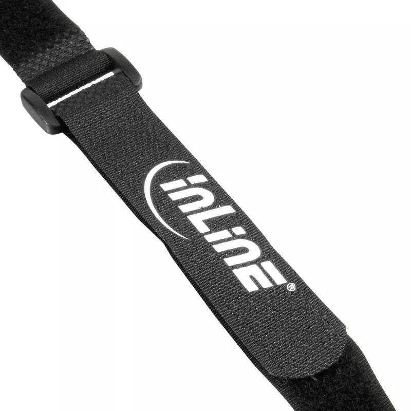 Ιμάντες καλωδίων Velcro InLine 20×300 mm, νάιλον, συσκευασία 10 τεμ., μαύρο