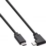 InLine Καλώδιο USB 3.2 Gen.2, USB-C αρσενικό/αρσενικό γωνιακό, μαύρο, 1m