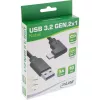 InLine Καλώδιο USB 3.2, USB-C αρσενικό γωνιακό σε USB-A αρσενικό, μαύρο, 1m