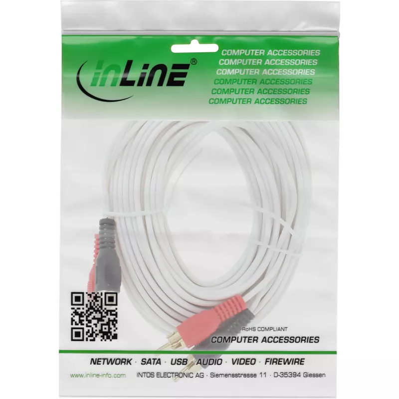 InLine Καλώδιο RCA 2x RCA αρσενικό / αρσενικό επιχρυσωμένο 10m