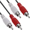InLine Καλώδιο ήχου, 2x RCA M/M 1m, αρσενικό, 2 x RCA, αρσενικό, 1 m, μαύρο