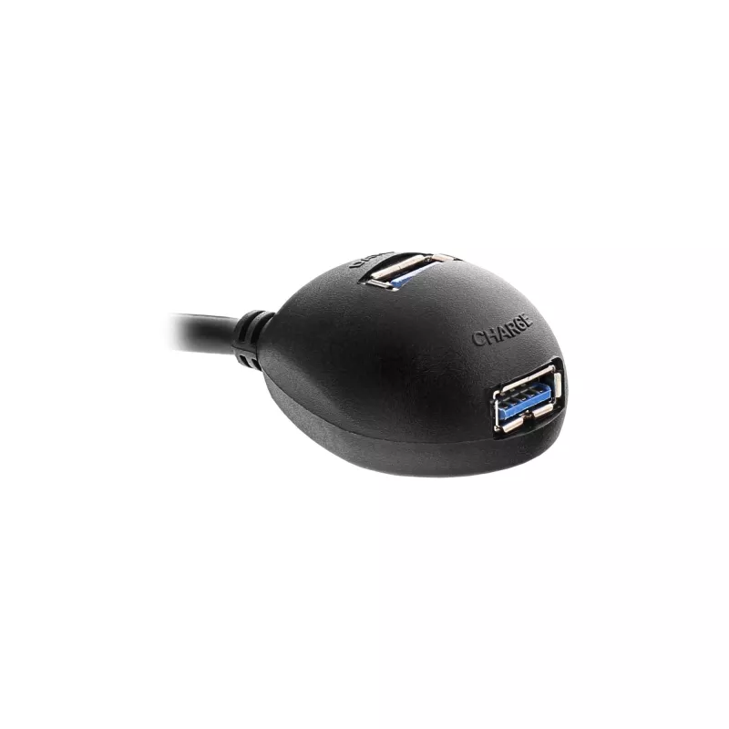InLine Καλώδιο USB 3.2 Gen.1 USB Type-A M / A W + τροφοδοσία, με βάση, μαύρο, 3m