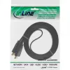 InLine Επίπεδο καλώδιο HDMI High Speed με Ethernet επιχρυσωμένο μαύρο 7,5 m