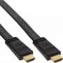 InLine Επίπεδο καλώδιο HDMI High-Speed με Ethernet επιχρυσωμένο μαύρο 2 m