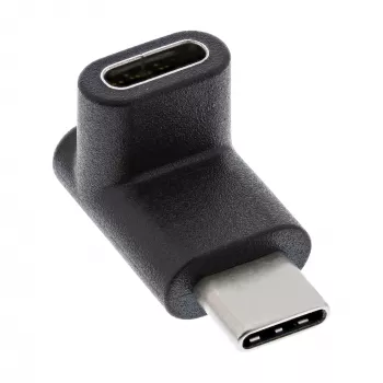 Αντάπτορας USB 3.2 Gen.2 InLine 35807 USB-C βύσμα αρσενικό σε C υποδοχή θηλυκή πάνω/κάτω γωνιακός