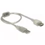 Καλώδιο USB DeLOCK 82244 USB 2.0 0,3 m διαφανές