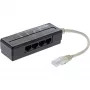 Διαχωριστής τηλεφωνικής θύρας 4 θέσεων InLine, RJ45 βύσμα αρσενικό σε 4x RJ45 υποδοχή θηλυκή, 0,15 m