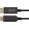 Καλώδιο μετατροπέα InLine DisplayPort σε HDMI AOC, 4K/60Hz, μαύρο, 20m