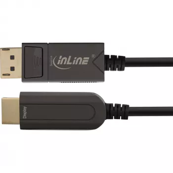 Καλώδιο μετατροπέα InLine DisplayPort σε HDMI AOC, 4K/60Hz, μαύρο, 25m