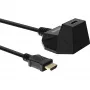 Σταθμός InLine HDMI, καλώδιο HS HDMI με Ethernet, M/F, μαύρο, επιχρυσωμένες επαφές, 1m