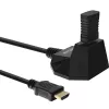 Σταθμός InLine HDMI, καλώδιο HS HDMI με Ethernet, M/F, μαύρο, επιχρυσωμένες επαφές, 1m