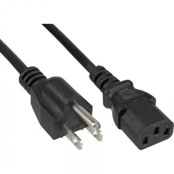 InLine Καλώδιο τροφοδοσίας βύσμα ΗΠΑ / 3-Pin βύσμα IEC C13, 18 AWG, 1m