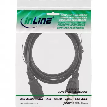 InLine Καλώδιο τροφοδοσίας βύσμα ΗΠΑ / 3-Pin βύσμα IEC C13, 18 AWG, 1m