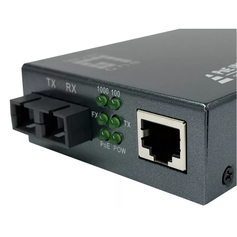 Μετατροπέας μέσων LevelOne RJ45 σε SC Gigabit, PoE PSE, ίνα multimode, 0,5 km
