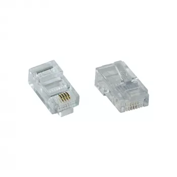 Βύσμα αρσενικό modular InLine 8P4C RJ45 για crimping σε καλώδιο ταινίας ISDN 100 τεμ.