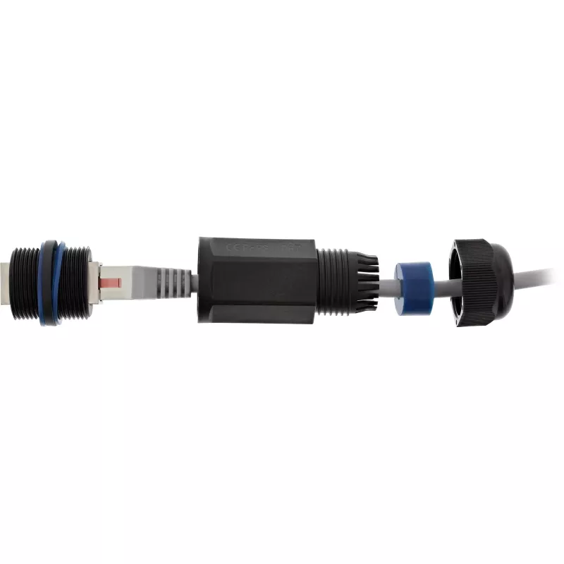 Σύνδεσμος InLine Cat.6, αδιάβροχος IP67, 2x RJ45 θηλυκό/θηλυκό, 1:1