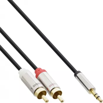 Καλώδιο ήχου 3,5 mm αρσενικό / 2x Cinch αρσενικό 1 m InLine 99241