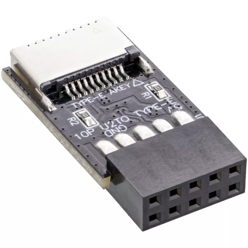 InLine προσαρμογέας USB 2.0 σε USB 3.2 Type-E Key-A εσωτερικός