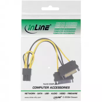 InLine τροφοδοτικό 2x SATA / 6 Pin για κάρτα γραφικών PCIe 26628B