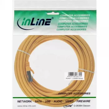 InLine καλώδιο patch S/FTP PiMF Cat.6A χωρίς αλογόνα 500 MHz κίτρινο 7,5 m