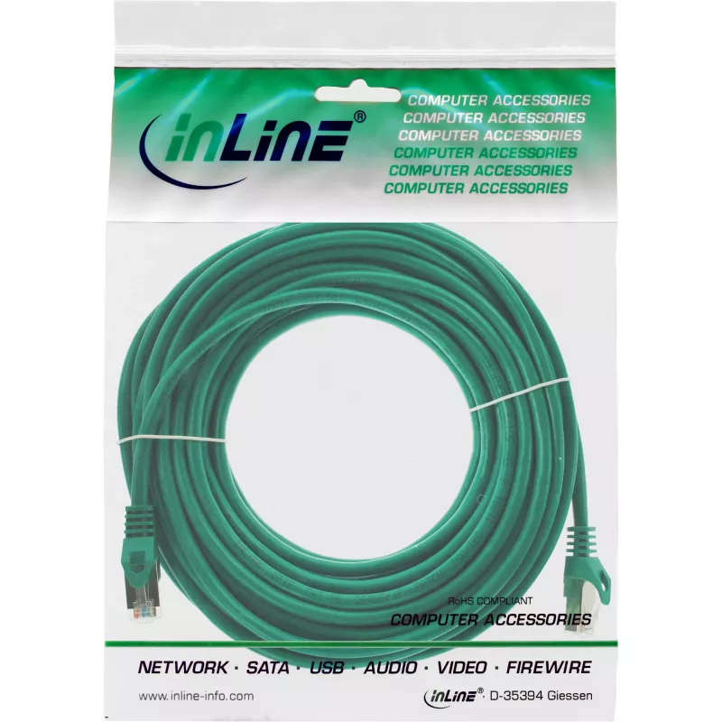 InLine καλώδιο patch SF/UTP Cat.5e πράσινο 5 m