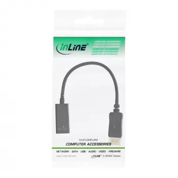 InLine Προσαρμογέας DisplayPort σε HDMI με ήχο 17198E