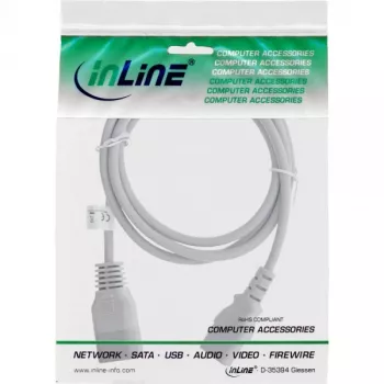 Προέκταση καλωδίου τροφοδοσίας C13/C14 InLine 16632G γκρι 1,8 m