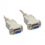 InLine Καλώδιο null modem, DB9 υποδοχή/υποδοχή, με κλιπ, μπεζ, 2 m