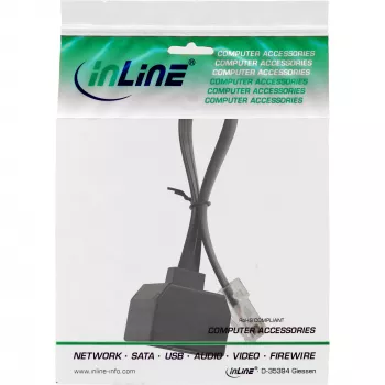 InLine Διαχωριστής ISDN 1 -> 2, 1x RJ45 M / 2x RJ45 F, (8P8C), χωρίς αντιστάσεις