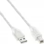 Καλώδιο USB 2.0 Type-A αρσενικό / Type-B αρσενικό InLine 34518T 2m διαφανές