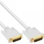 InLine Καλώδιο DVI-D 24+1 αρσενικό/αρσενικό DVI Dual Link λευκό/χρυσό 3m