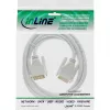 InLine Καλώδιο DVI-D 24+1 αρσενικό/αρσενικό DVI Dual Link λευκό/χρυσό 5 m