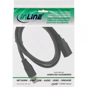 InLine Καλώδιο USB 3.2 Gen.1 Type-A αρσενικό / Type-B θηλυκό, μαύρο, 1,5 m