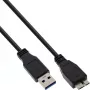 Microconnect USB3.0AB5MICRO Καλώδιο USB USB 3.2 Gen 1 (3.1 Gen 1) 5 m USB A Micro-USB B μαύρο