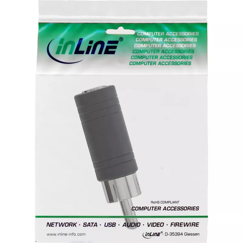 InLine Αντάπτορας ήχου αρσενικό Cinch / 3,5 mm θηλυκό μονοφωνικό 99325