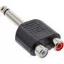 InLine Αντάπτορας ήχου 6,3 mm αρσενικό jack μονοφωνικό / 2x θηλυκό Cinch