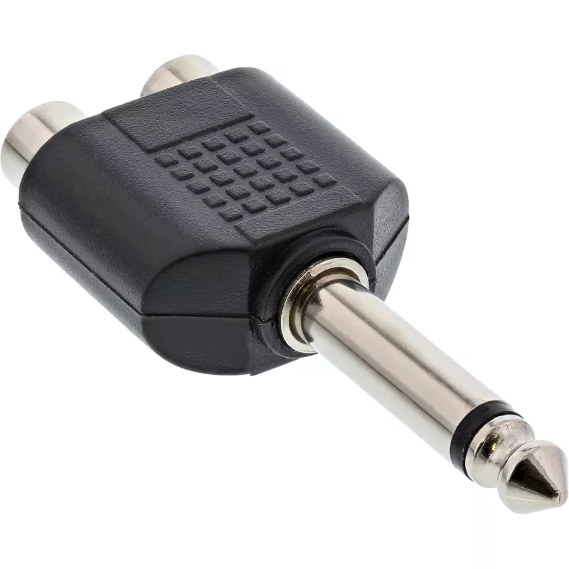 InLine Αντάπτορας ήχου 6,3 mm αρσενικό jack μονοφωνικό / 2x θηλυκό Cinch