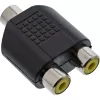 Αντάπτορας ήχου 3,5 mm θηλυκό jack μονοφωνικό / 2x θηλυκό Cinch InLine 99338