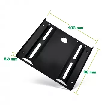 InLine Πλαίσιο τοποθέτησης HDD/SSD, 2,5 ίντσες σε 3,5 ίντσες, με βίδες, μαύρο