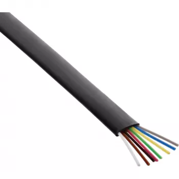 InLine Καλώδιο Modular 68818 8-κλωνο επίπεδο καλώδιο 100m ρολό μαύρο