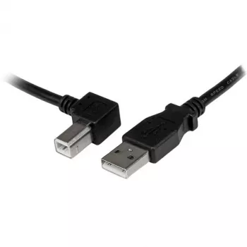 StarTech.com USBAB3ML καλώδιο USB 2.0 A σε B με αριστερή γωνία, αρσενικό/αρσενικό, 3 m, μαύρο