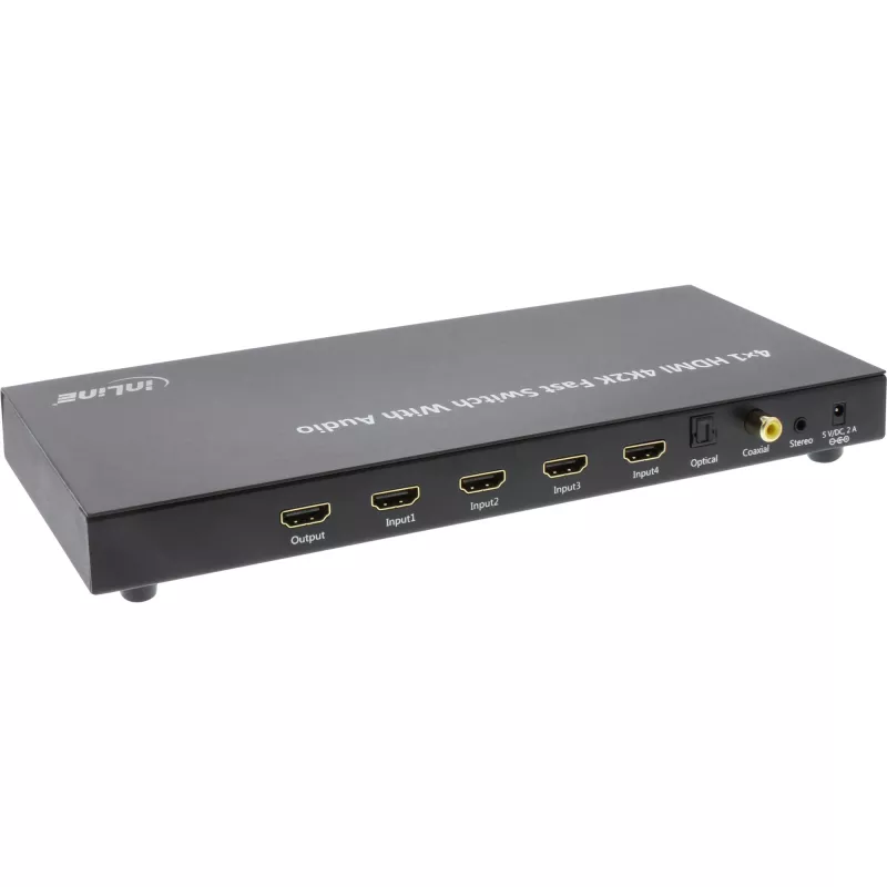 InLine Διακόπτης HDMI 4×1 4K με ήχο